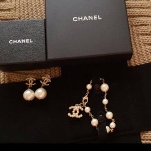Authentic CC earrings and Bracelet ..